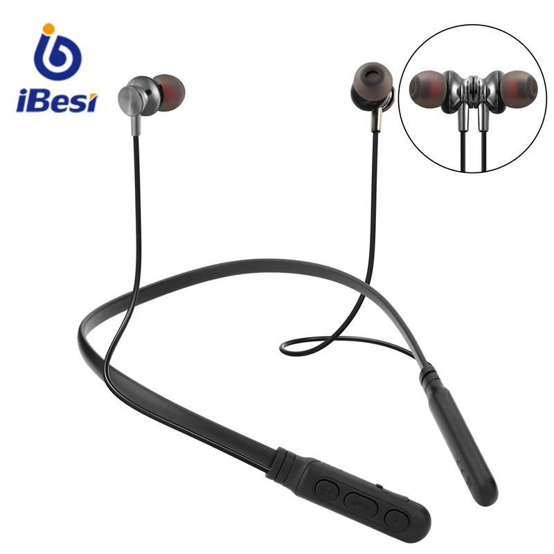 IBesi Y06 Bluetooth наушники с шейным ремешком, беспроводные наушники, стерео Спортивная Bluetooth гарнитура с микрофоном, гарнитура для iPhone, Xiaomi