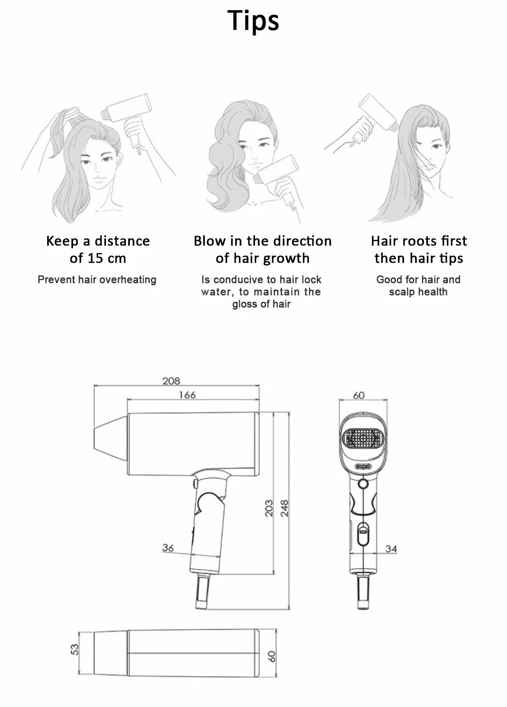 Xiaomi Mijia 1600 Watt Hair Dryer 2 Speed Setting