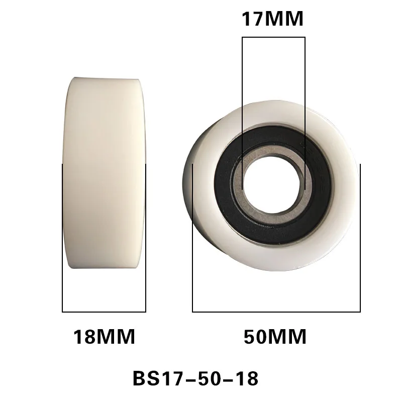 

17*50*18mm nylon bearing 6203 package plastic bearing pulley roller plastic bearing lifting bearing wheel