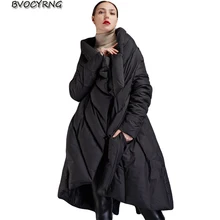 Новое модное женское зимнее пальто, Европейский высококачественный пуховик на белом утином пуху, женские длинные свободные пальто, толстый пуховик