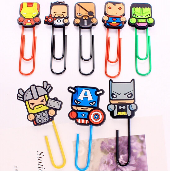 Super American Heroes Paper Clip Bookmark Promotional Gift Super American Heroes Paper Clip Bookmark Promotional Gift Stationery School Office Supply Escolar Papelaria