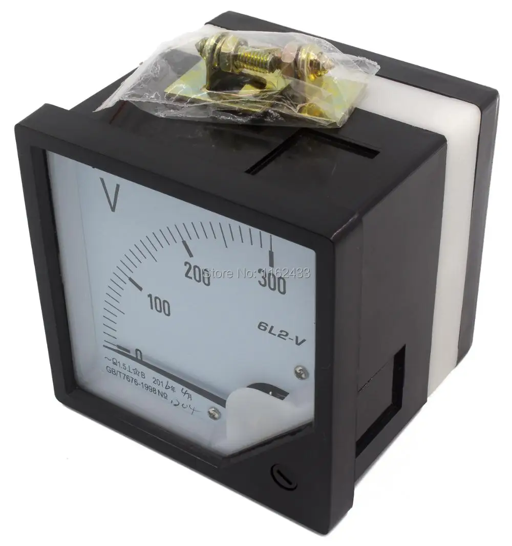 

6L2-V pointer voltmeter analog volt meter 80mm x 80mm size 50V 100V 150V 250V 300V 450V 500V