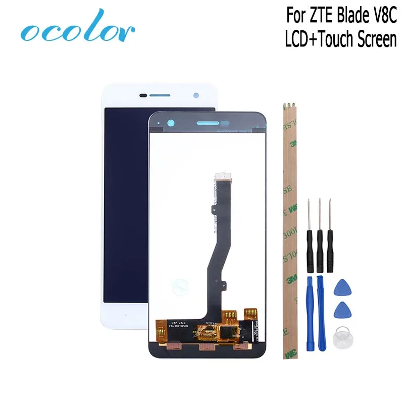 

ocolor For ZTE Blade V8C LCD Display And Touch Screen 5.0 Inch Digitizer Assembly Replacement +Tools +Adhesive For ZTE Blade V8C