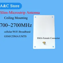 700~ 2700 МГц потолочная omni slim-Mirostrip антенна широкополосная для GSM/CDMA/UMTS 2G/3g/4G/wifi 50 шт./лот