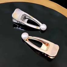 

Hair Jewelry 9-10mm Natural Freshwater Pearl Barrettes Hairpin Handcrafted Real Pearl Hair Clip Nearround Genuine Pearl LadyGift