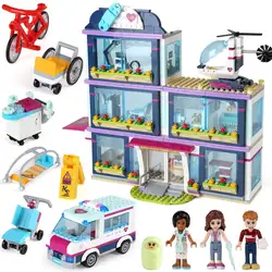 01039 Friends heartlake больницы обувь для девочек Building Block Кирпичи совместимы с 41318 развивающие игрушечные лошадки 932 шт