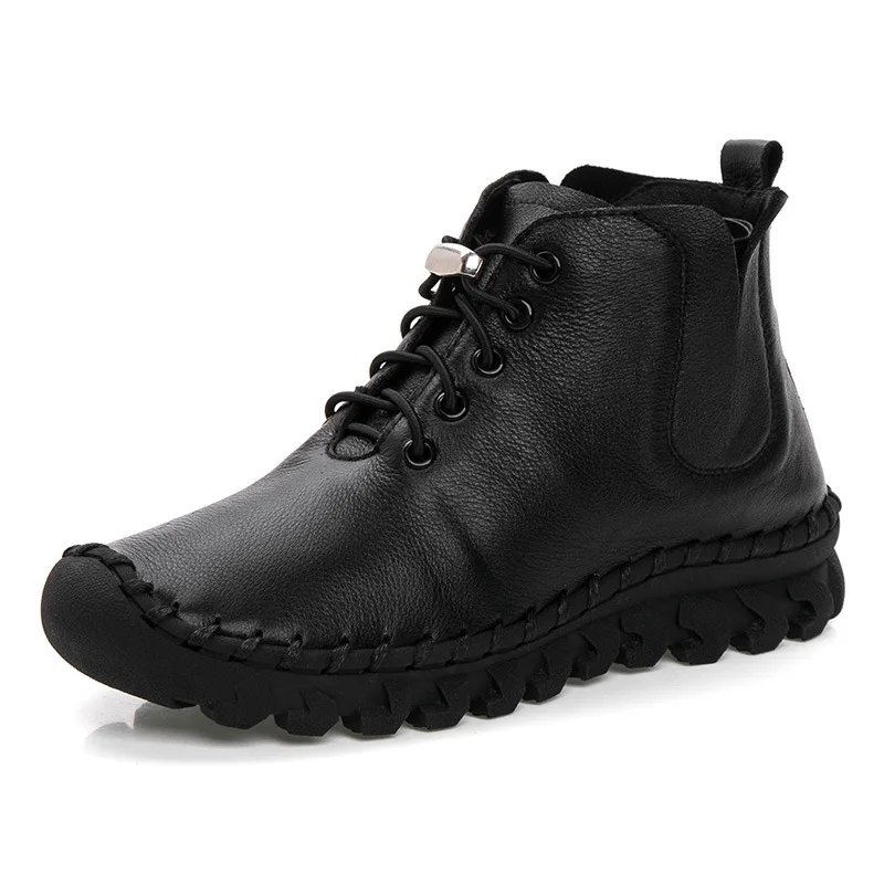 Di Fatte Delle Piatto Stivali Cuoio Orange Scarpe Autunno Donne 2018 Black Fondo inverno Orange Black summer Mano Casuale summer spring Dimensioni A Grandi Spring Orange Da Donna Inverno winter UVGqLzpSM