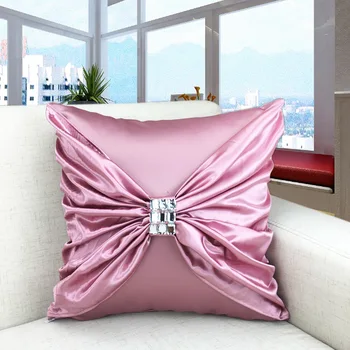 

Luxury Silk Pillow Case 45*45cm for Europe Solid Color Boutique Throw Pillowcases
