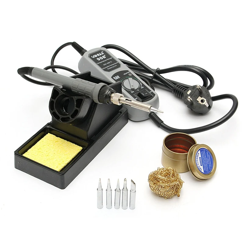 

YIHUA 908+ 220V 60W Electric Iron Soldering Station For Welding Rework 1 Set