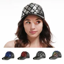 Liva Girl с блестками сияющий блеск, "конский хвост", бейсбольная кепка в клетку женский рюкзак кепки в стиле хип-хоп летние Шапки сетки Выходная Шляпа Кости A6