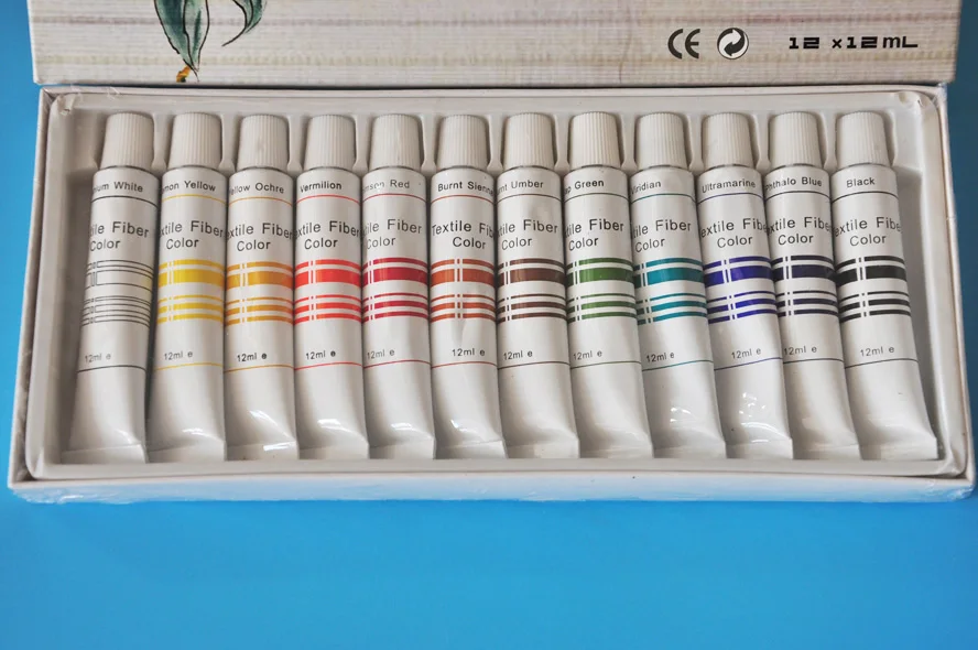 Набор ручек для рисования 12 цветов мл|fabric paint set|painting acrylic paintacrylic |