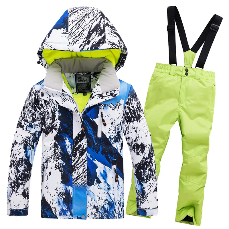 Kids Clothes Boys Winter Sports Suit For Boy Girls Ski Jacket And Pants Children'S Clothing Baby Boys Sports Warm Suit Thicker - Цвет: Style 12