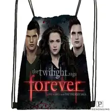 Пользовательские Сумерки-вампиры-Drawstring сумка-рюкзак милый рюкзак дети сумка(черный назад) 31x40 см#180611-03-128