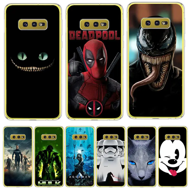

Luxury Marvel Deadpool Mickey For Samsung Galaxy S6 S7 Edge S8 S9 S10 Plus Lite Note 8 9 Cover Case Silicone Coque Capinha Etui