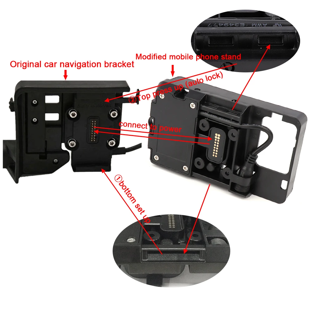 

phone Navigation bracket USB phone charging for BMW R1200GS LC adventure 13-17 S1000XR R R1200RS R1200R 2015-ON F750GS F850GS