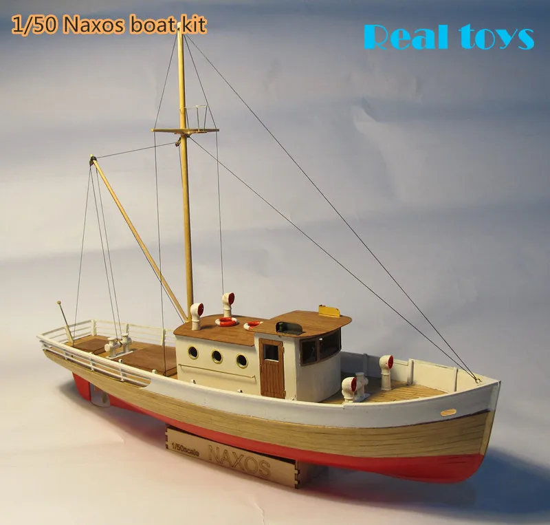 RealTS масштаб 1/50 классика парусная лодка модель NAXOS рыбацкая лодка деревянный набор для моделирования