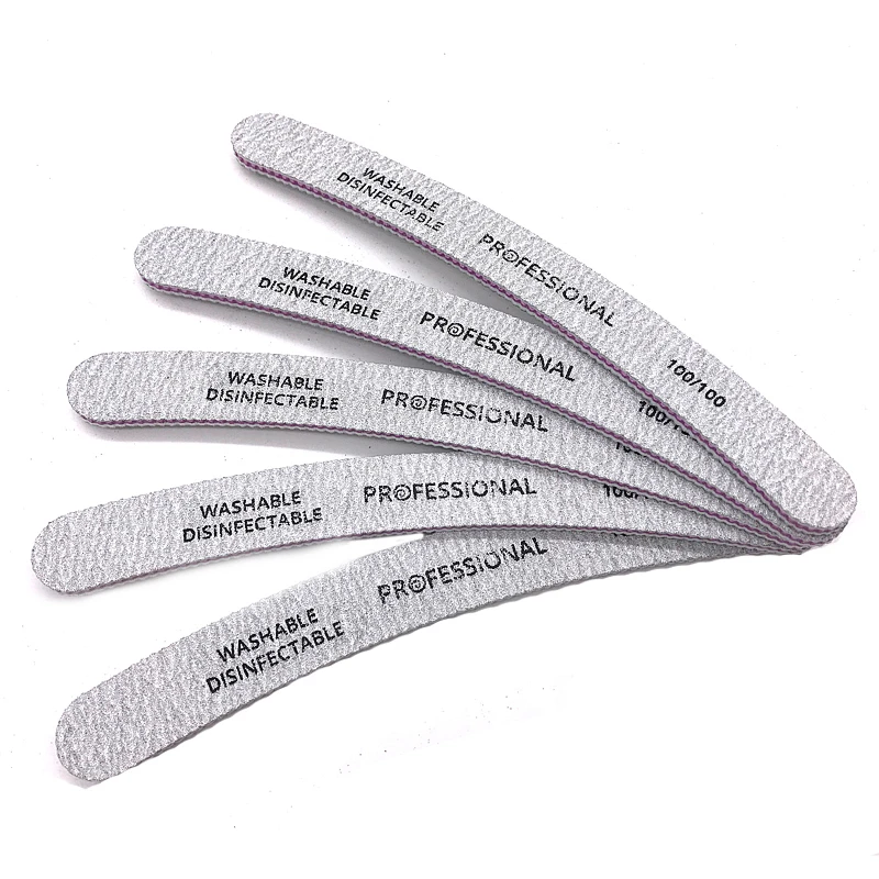 

4pcs 100/100 Grit Nail Sanding Files Buffer Polishing Block 2-Sided Manicure Pedicure Tips Gel Vogue Nail File Nail Art Tools