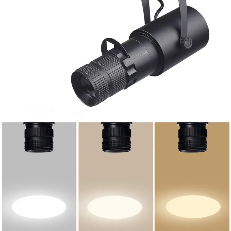 US $17.85 1pcs Cob Spotlights Background LED Track Light Lamp KTV Bar Restaurant Cafe Museum Zoom Light Lighting3w 7w 10w 15w 20w