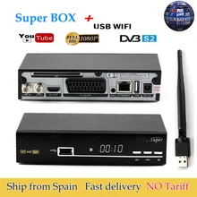 Satellite Receiver V Super box DVB-S2 Full 1080P USB Wifi Antenna For 1 Year Europe Cccam Server Spain Italy Polish TV