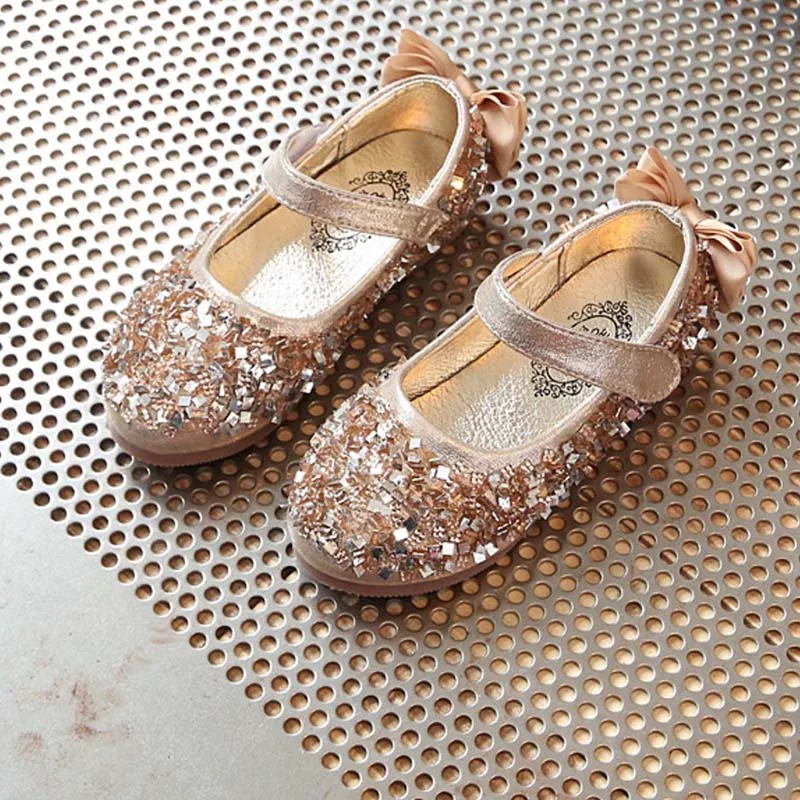 Online 2017 Fashion Sequined Wedding Shoes Kids Mary Online 2017 Fashion Sequined Wedding Shoes Kids Mary Jane Bling Back Bow S Flats Princess Toddler Size 21 30 Aliexpress
