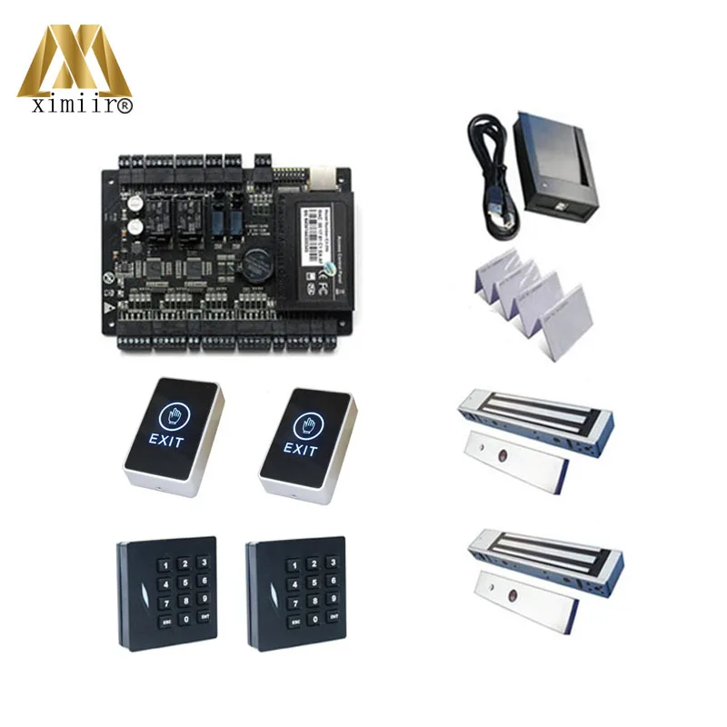 

Free software wiegand interface C3-200 card access control panel keypad card reader switch magnetic lock card register ID card