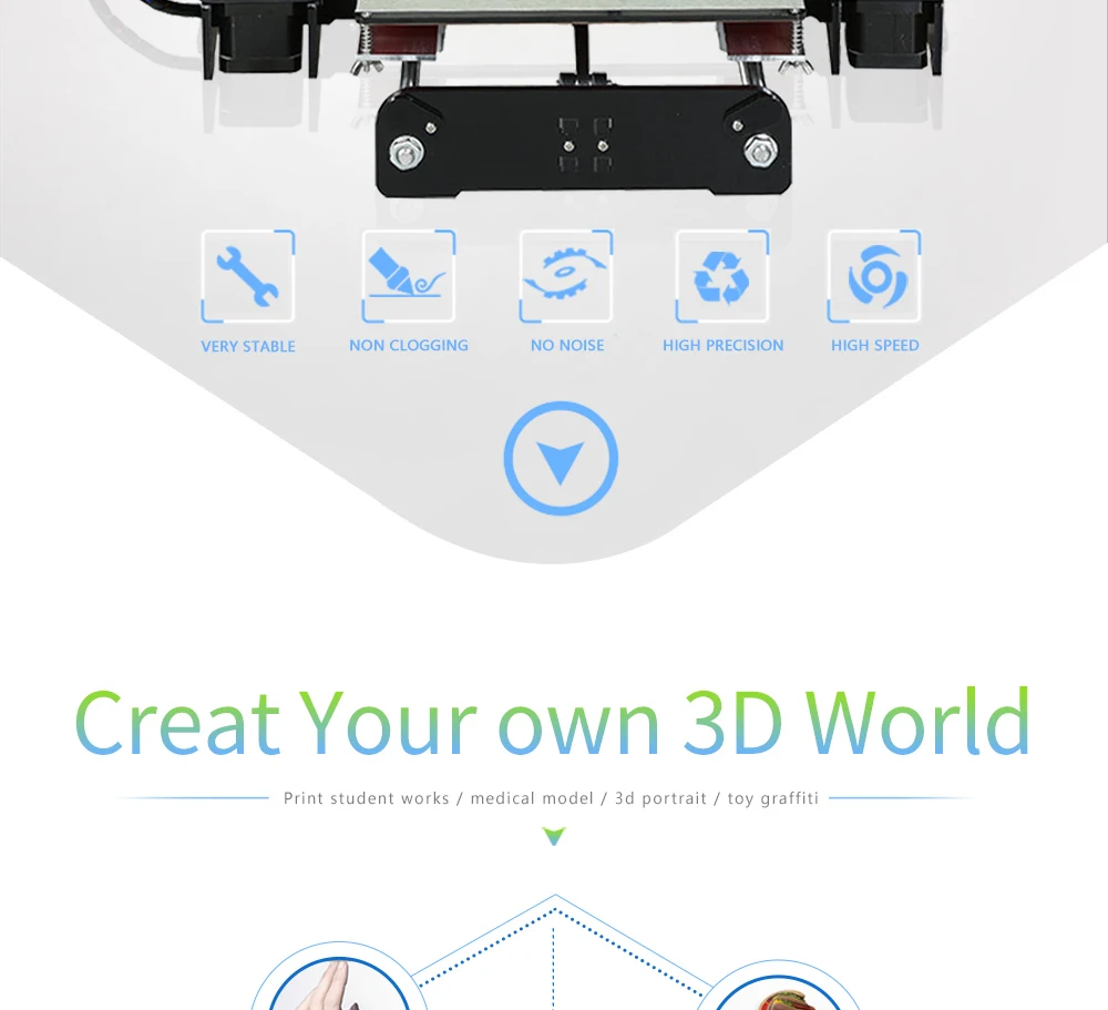 Anet A6 автоматическое выравнивание высокой точности 3d принтер Reprap i3 DIY Impresora 3D комплект Micro SD карта 3d принтер