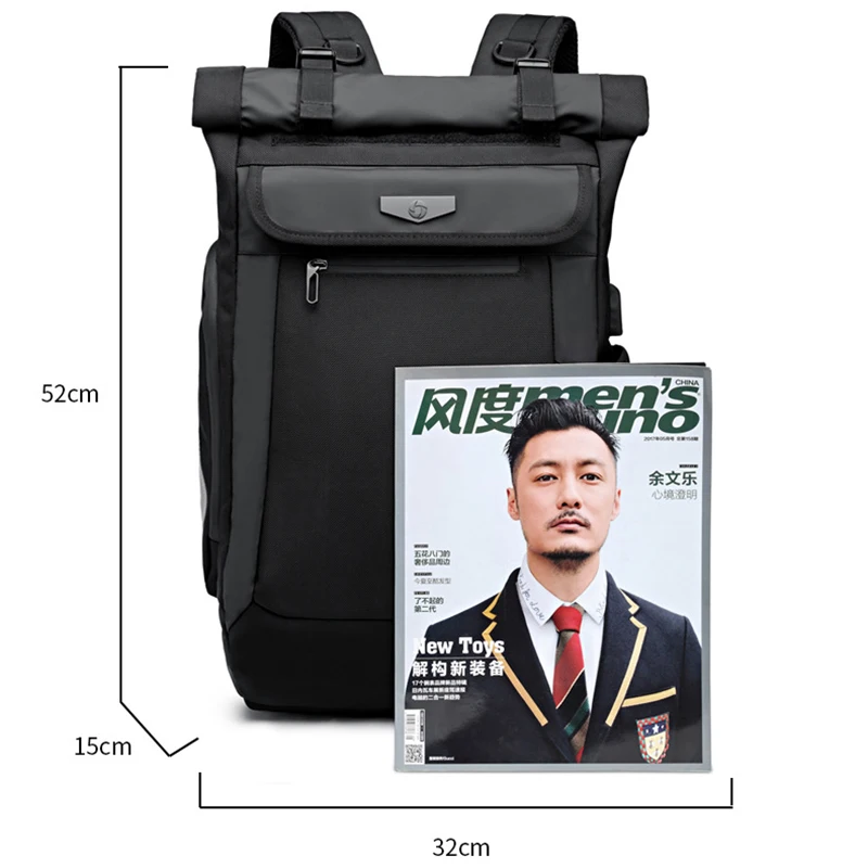 2019 OZUKO nueva multifunción hombres Mochila de carga USB portátil mochilas para Adolescente de moda Mochila de viaje impermeable Mochila