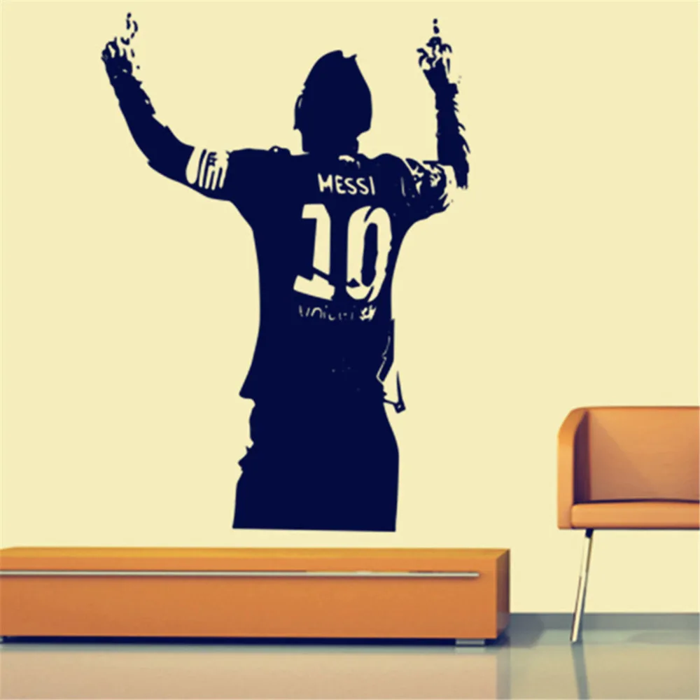 

3D DIY Wallpaper Gifts Wall Stickers For Kids Rooms Bedroom Sticker New Year Home Decoration Accessories Decor Messi Celebrate