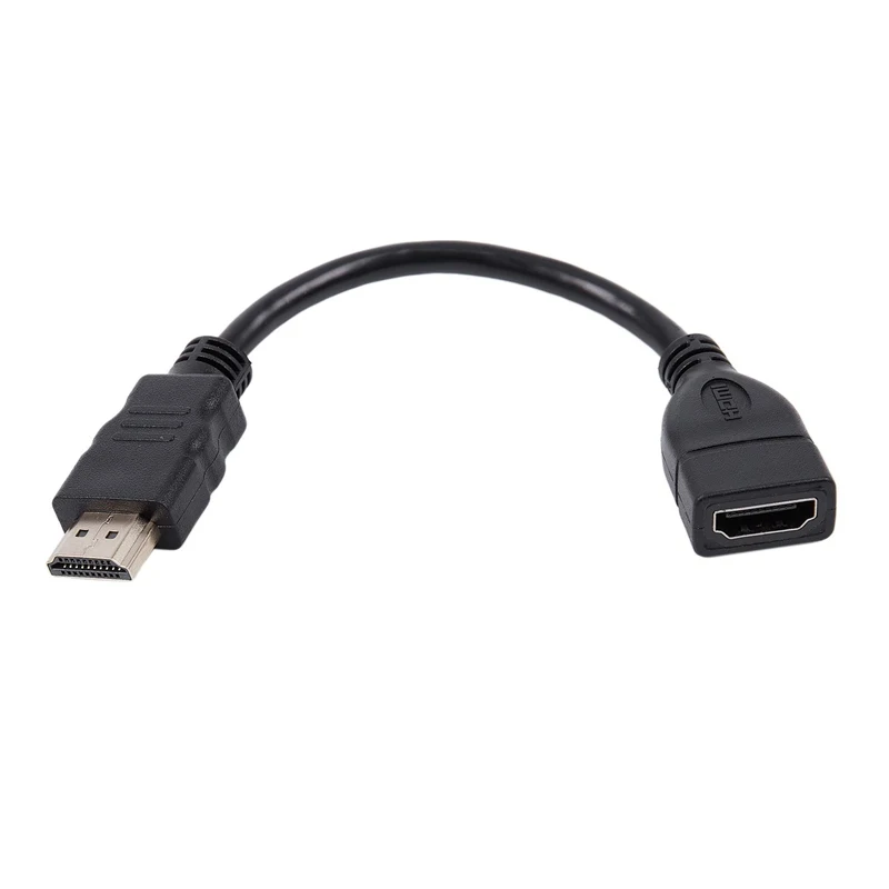 

Hdmi Male To Female Extender Cable Short And Convenient For Google Chrome Cast, Fire Tv Stick, Roku Stick Connection To Tv