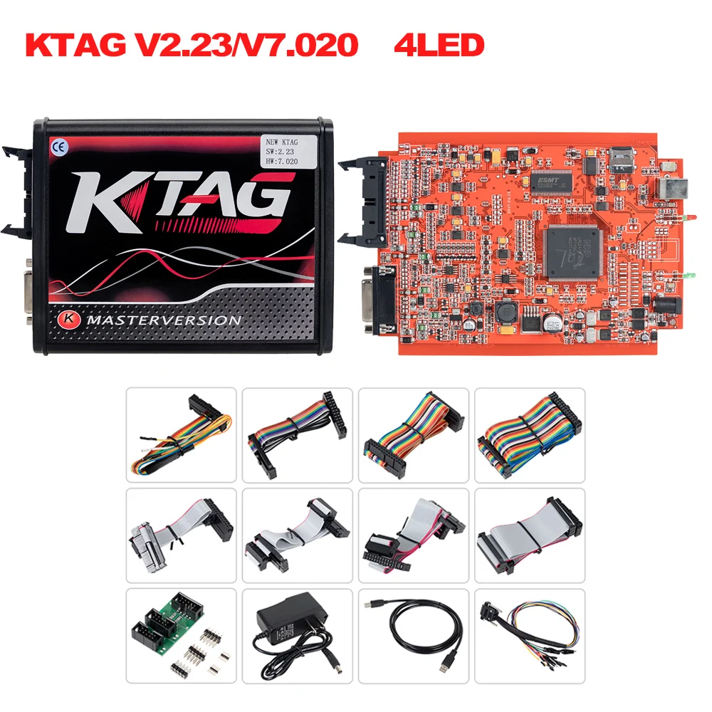 KESSV2 V2.47 V5.017 ЕС красный ЭБУ менеджер набор инструментов KTAG V2.25 V7.020 4 светодиодный мастер Kess v2 светодиодный BDM Рамка KTAG ECU Программатор