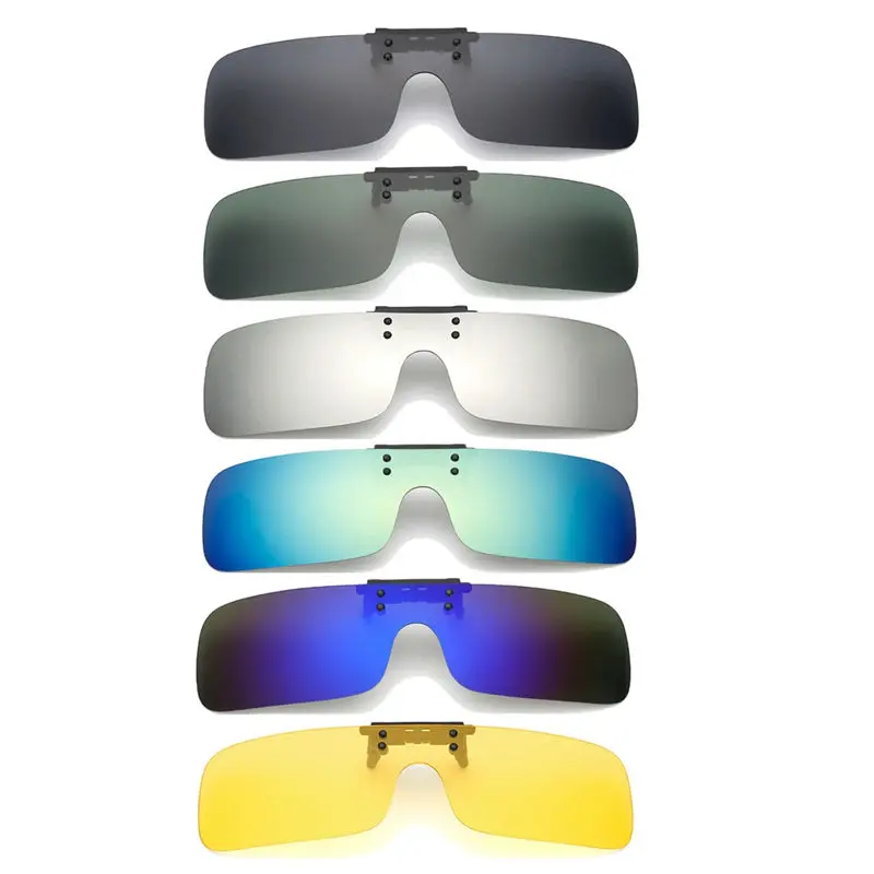 Outerdo UV400 поляризованный Cilp на солнцезащитные очки для езды на велосипеде для вождения и верховой езды линзы ночного видения для миопии очки
