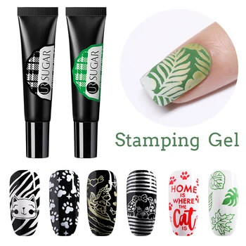 

UR SUGAR 4pcs Nail Stamping Gel Polish Set Printing Color Oil Long Lasting Soak Off Gel Varnish for Nail Art Stamping Plate