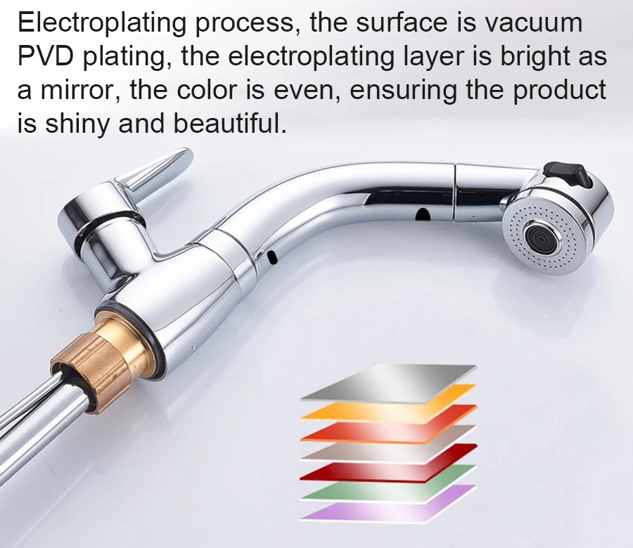 Полированный латунный выдвижной кран для раковины горячей и холодной вращающийся Кухонный Кран хромированный кран для смешивания воды кран для ванной комнаты