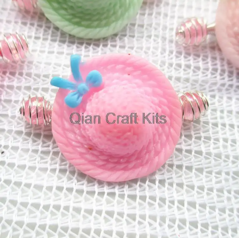 50pcs different colors Baby Girls little hat Spring Clip, hair accessories,stretch pull hair clips w/ free gift box