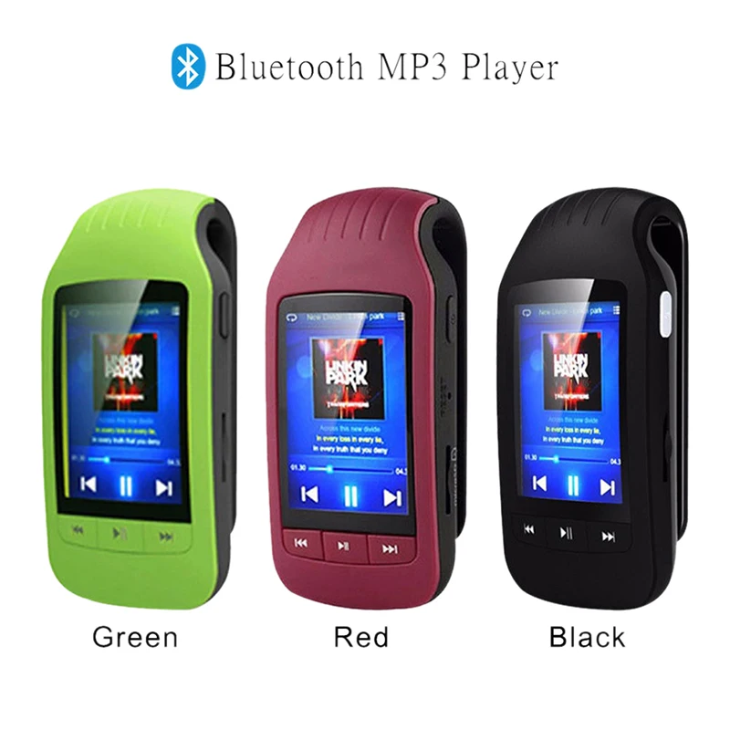 Новый стиль Металл Bluetooth Спорт MP3 плеер Портативный аудио 8 ГБ Clip с Встроенный динамик FM радио APE Flac музыкальный плеер