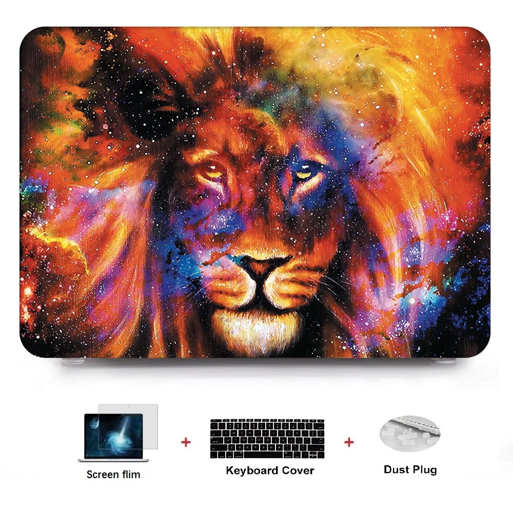 

4 in1 Oil Painting Colors Laptop Cover Shell Case For Apple Macbook Air11 Air13 Pro Retina Touch Bar 12 13 15 inch A1932/A1989