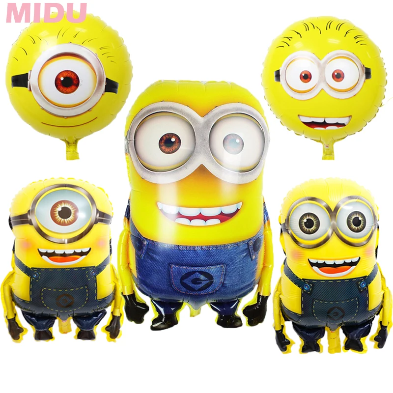 

Minions Despicable Me Foil Balloons Free Shipping Children Birthday Party Balloon Decoration Inflatable Cartoon Balloon Kids Toy