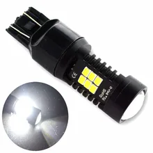 2 шт. 3030 21smd Led T25 3157 T20 W21w W21/w W21 5w 7443 7440 Canbus безошибочный тормозной задний сигнальный фонарь, белый Янтарный красный