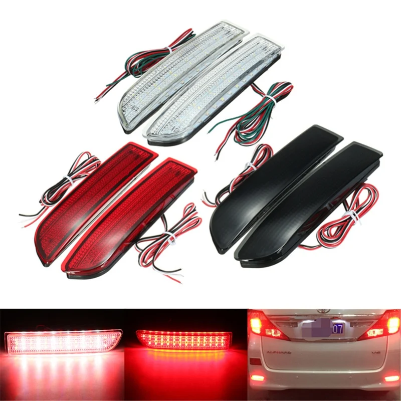 2x Car LED Tail Light Parking Brake Rear Bumper Reflector font b Lamp b font for