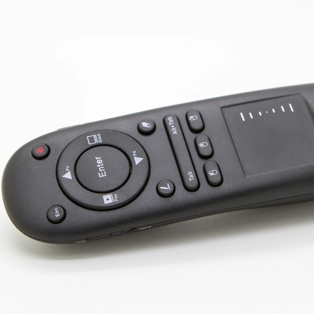 Cena 504t 2.4G bezprzewodowy prezenter wskaźnik air mouse rf pilot zdalnego sterowania Touchpad Laser do wielofunkcyjnego PPT do komputera projektora