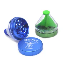 New Arrival Aluminum Dia.50MM “HORNET”Funnel Grinder Smoking Metal Grinder 2 Parts Tobacco Herb Spice Grinder Mill Crusher