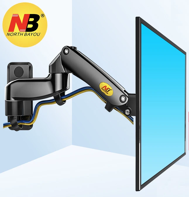 ملحوظة F150 2-7 كجم 75x75 100x100 الألومنيوم الغاز الربيع 360 درجة حامل تليفزيون القوس المزدوج الذراع lcd 17 \