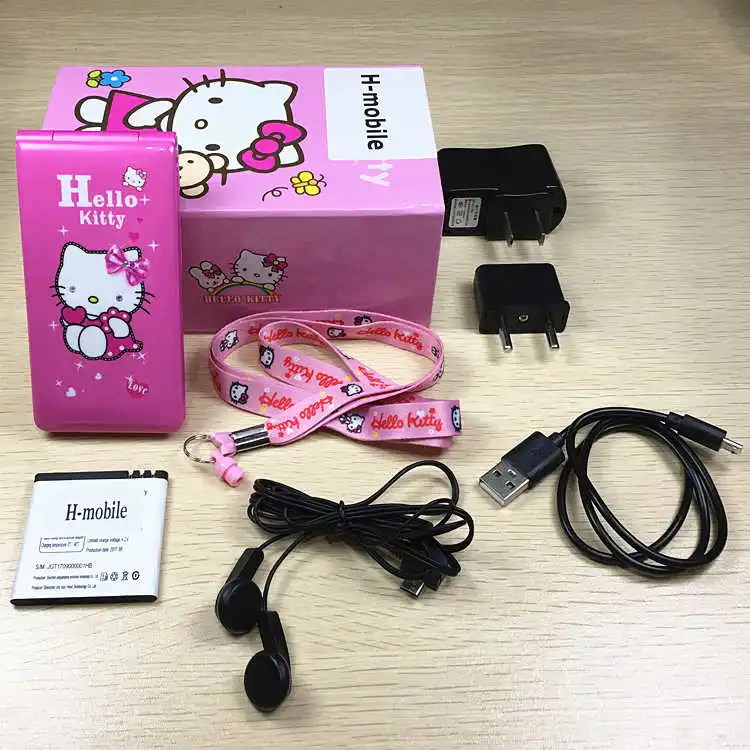 Фонарик hello Kitty с двумя слотами для sim карт камера Voiceking женщин и девочек милый 2 4