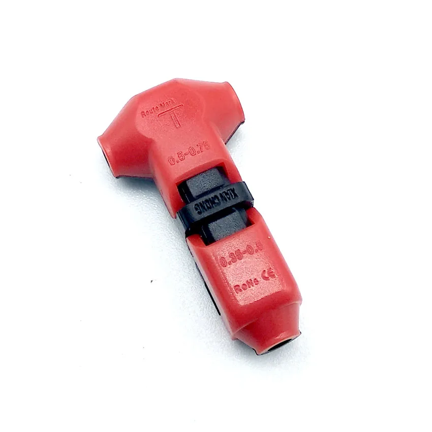 5 шт. 1/T тип 1pin 2pin быстрый фиксатор соединения провода разъемы для терминалов обжимной Электрический автомобильный аудио 24-18AWG набор проводов - Цвет: Red -T1  5pcs