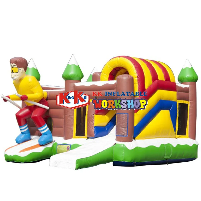 

Skier Jumper combo ,kids indoor or outdoor inflatable slide trampoline for party use