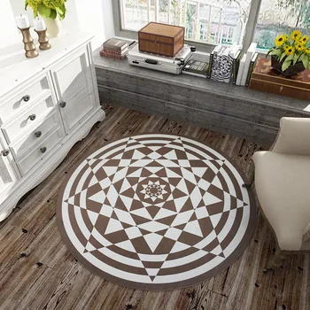 

European Style fashion round carpet coffee table bedroom living room Rug garden kids mat computer chair swivel chair cushion