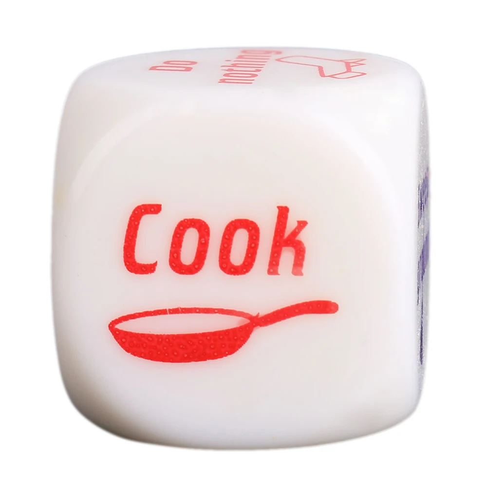 Novelty Dice Game Toy 1pc Cute Familiy Housework Dice Division of Housework Dice Funny Couples Families Game Dice Fun