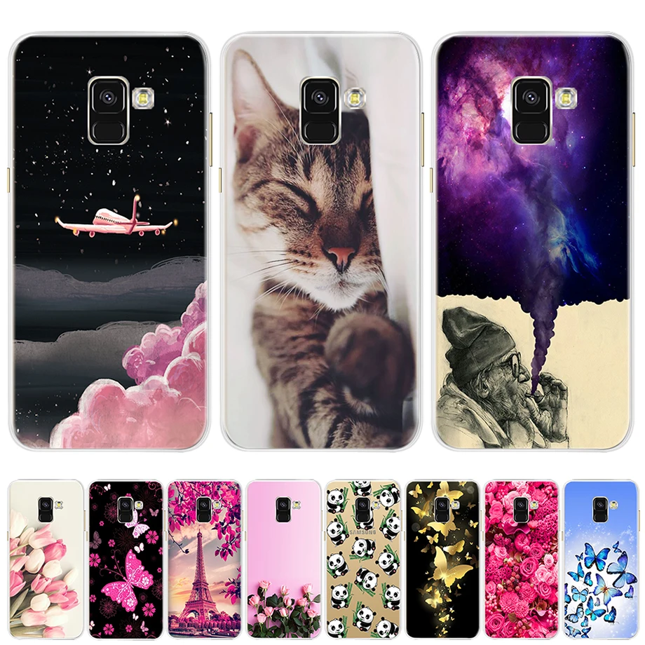 

Phone Case For Samsung Galaxy A7 A6 A8 Plus A9 2018 Soft Silicone Back Case Bumper For Samsung A 7 6 8 9 A6Plus A8Plus Covers