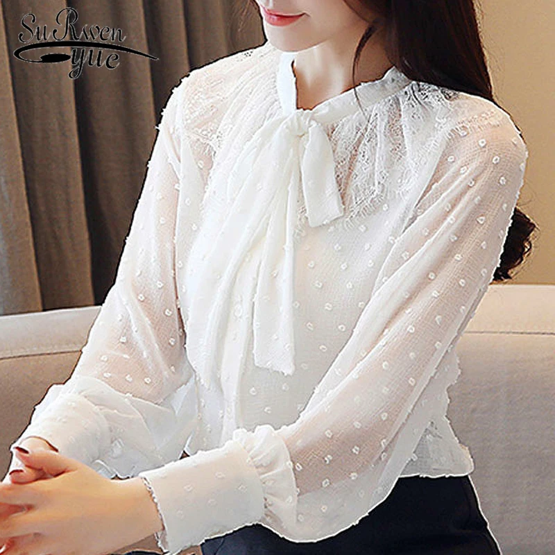 womens tops and blouses fashion spring 2019 long sleeve women shirts plus size white blouse women blouse shirt blusas 1870 50