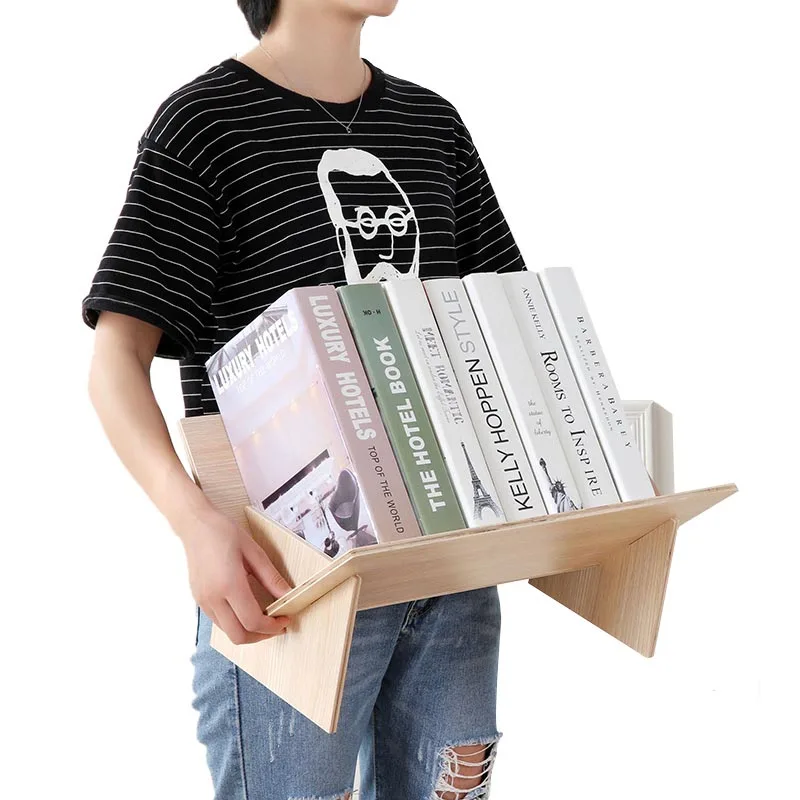 Hoomall Solid Wood Bookshelves Storage Rack Simple Assembly Bookshelf